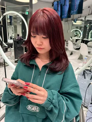 セミロング REDEAL SHIBUYA所属・maya/レイヤー カット/ミインパーマのヘアスタイル