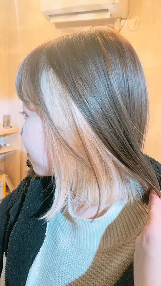 ミディアム カラー パーマ ヘアアレンジ nico  原宿所属・nico【代表】 市川　拓也のヘアスタイル