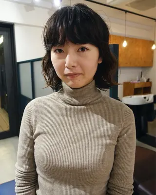 ショート パーマ 暖色/パーマ 🌼クニトウメイのヘアスタイル