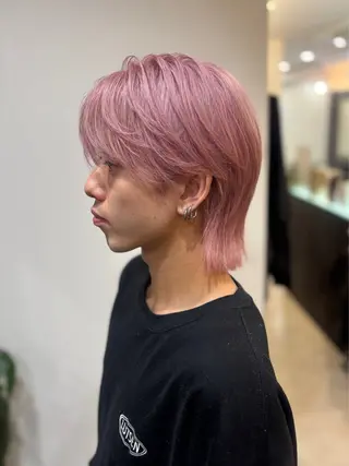 カラー メンズ ハイトーン/ウルフ/ レイヤー/Asukaのヘアスタイル