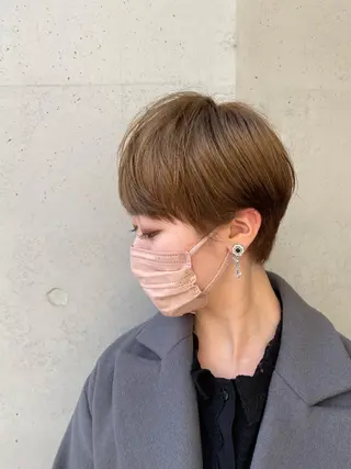 ショート カラー AUBE HAIR sereine　オーブヘアー　セレーヌ所属・💐くびれヘア/艶髪 山根　禎章のヘアスタイル