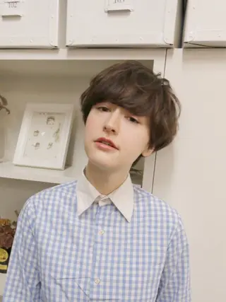 ショート カラー パーマ 山口 悟のヘアスタイル