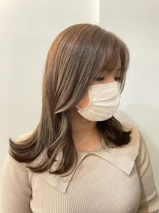 ロング 🤍韓国ヘア🇰🇷 タバタサオリ🤍のヘアスタイル