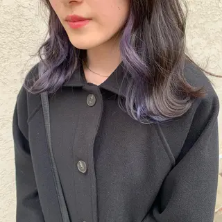 ミディアム カラー ヘアアレンジ 韓国×巻ける髪質改善 💍maki💍のヘアスタイル