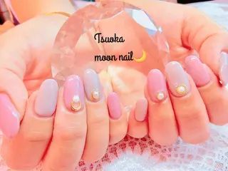 ネイル 🌙都岡 ムーンネイルのネイルデザイン