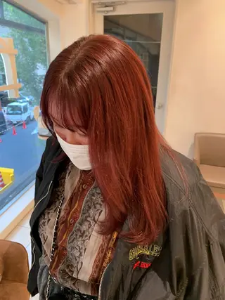 ロング 韓国レイヤー🪽 耳ツボジュエリーのヘアスタイル