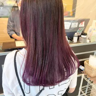 セミロング カラー スナコザワ レナのヘアスタイル