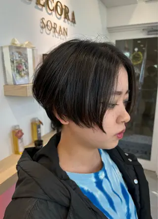 ショート カラー メンズカット ボブ/米崎駿也のヘアスタイル