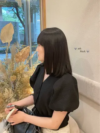 ミディアム カラー 穴吹 涼のヘアスタイル