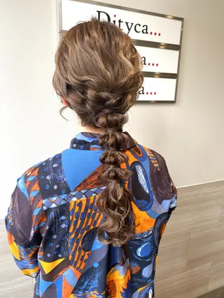 ロング ヘアアレンジ 喜多良 綾花のマツエク・マツパデザイン