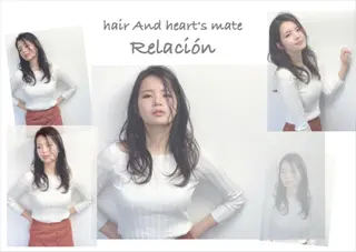 セミロング カラー ヘアアレンジ ネイル Relación / レラシオン所属・岩崎 克秀のヘアスタイル