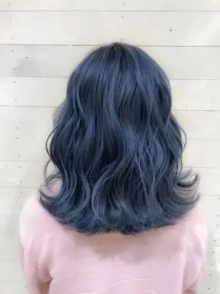 ミディアム カラー ヘアアレンジ 濱田 ヒデキのヘアスタイル