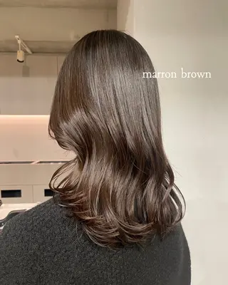 セミロング カラー 表参道/髪質改善・ 透明感 colorのヘアスタイル