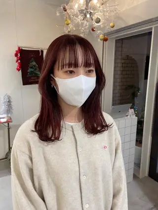 ミディアム カラー Koto🌿 ブリーチなしカラーのヘアスタイル
