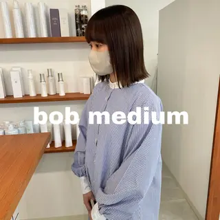 ミディアム カラー 🤍似合わせパーマ 奥田沙耶🫧のヘアスタイル