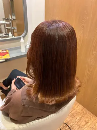 ミディアム カラー 小島 千夏のヘアスタイル