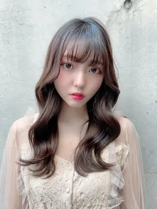 セミロング レイヤーカット/ 顔周り 五島巨幹のヘアスタイル