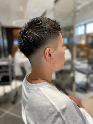 ショート メンズ ボブ/ハイトーン 立川loose 下田のヘアスタイル