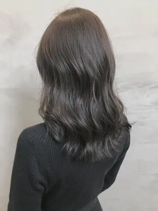 セミロング カラー マンツーマン／韓国 ヘア‎Amiのヘアスタイル