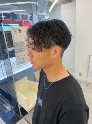 ショート パーマ メンズ 【Brown】おじま のぞみのヘアスタイル