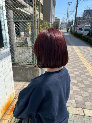 ミディアム カラー 一樹ハイトーン/ブリ ーチ/透明感カラーのヘアスタイル