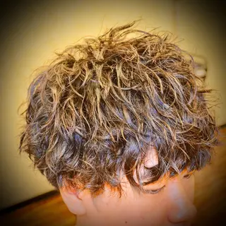 ショート パーマ メンズ 高野浩平/フェード ツイストスパイラルのヘアスタイル