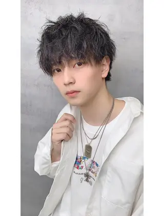 ショート パーマ メンズ 髪質改善🫧ベージュ 椙山 響のヘアスタイル