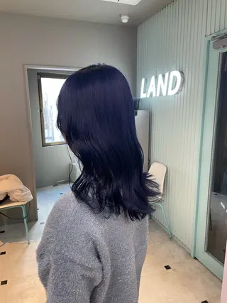 ミディアム ブリーチ✖️ 縮毛LANDのヘアスタイル