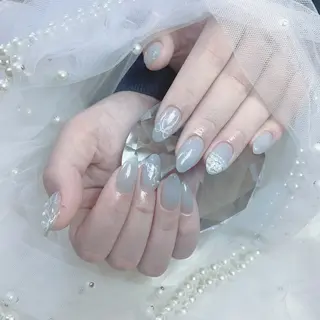 ネイル 韓国ワンホンネイル MIYU🩶のネイルデザイン