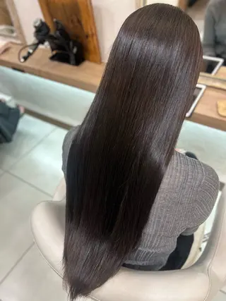 ロング カラー 艶質改善/縮毛矯正 ササキナツミのヘアスタイル