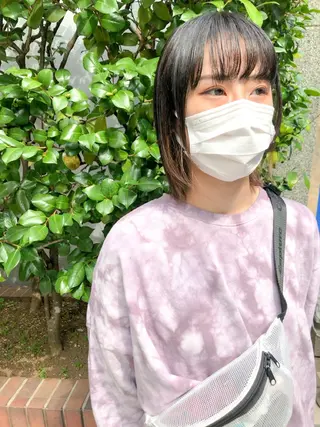 ミディアム カラー 長井 美佳のヘアスタイル