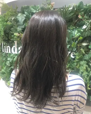 セミロング カラー 神奈川大学最寄り白楽 三本松巧のヘアスタイル