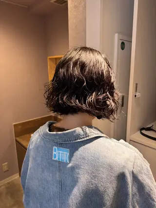 ショート パーマ 🌼erika/ パーマ/暗髪🌼のヘアスタイル