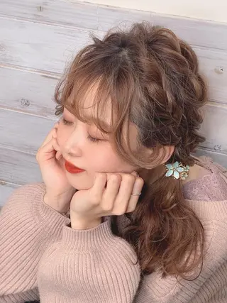 セミロング ヘアアレンジ 櫛部洸貴/ メンズ、ヘットスパのヘアスタイル