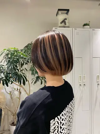 ミディアム 西岡 あつみ/ 堀江美容室のヘアスタイル