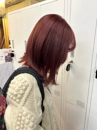 ミディアム 女性らしいモテヘア 韓国ヘアhikariのヘアスタイル