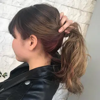 ロング カラー 艶カラー ⭐️田中真緒のヘアスタイル