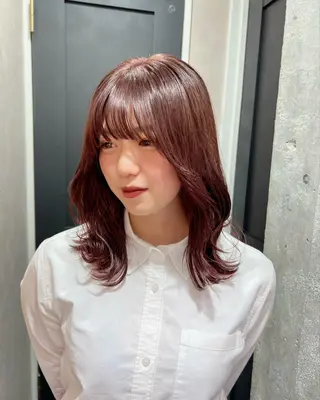 カラー 🩰ボブ/暖色カラー 田實 紗和 🥑🫧のヘアスタイル