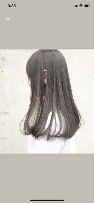 セミロング カラー 縮毛矯正 髪質改善 鈴木のヘアスタイル