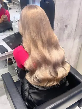 ロング カラー パーマ ヘアアレンジ メンズ キッズ ネイル マツエク・マツパ アイブロウ 🎀韓国スタイル YURINA🎀のヘアスタイル