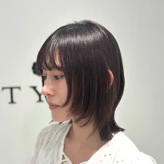 ミディアム 艶カラー/アレンジ 田上素直のヘアスタイル