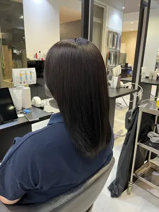 セミロング カラー 諸岡 玲のヘアスタイル