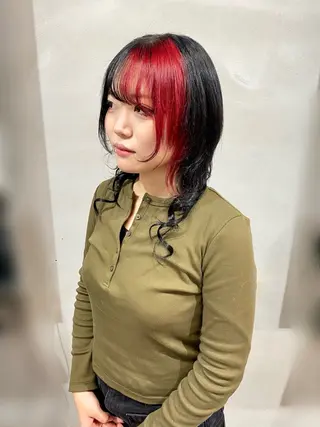 セミロング カラー 柏 デザインカラー/ レイヤー🐣シオリのヘアスタイル