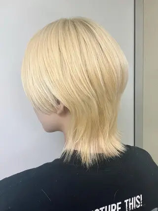 ミディアム moriofromlondon原宿本店所属・fumikaブリーチ /ウルフのヘアスタイル