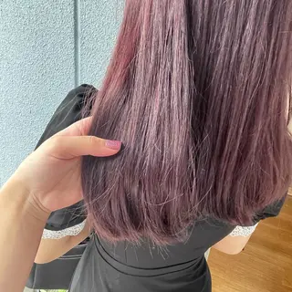 ロング カラー ヘアアレンジ なつき/艶ピンク/ girly hairのヘアスタイル