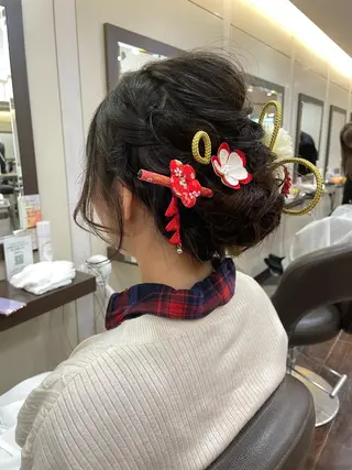 セミロング ヘアアレンジ 高橋 隆一のヘアスタイル