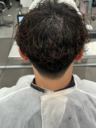 ショート パーマ メンズ 町田/波巻き/ シャドウ/メンズのヘアスタイル