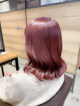 ミディアム カラー youres hair 髪質改善トリートメント&ヘッドスパ  新宿三丁目店【ユアーズヘア】所属・🦋透明感カラー 👑NODOKA🦋のヘアスタイル