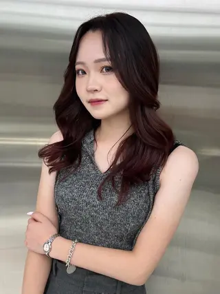 セミロング REDEAL SHIBUYA所属・maya/レイヤー カット/ミインパーマのヘアスタイル