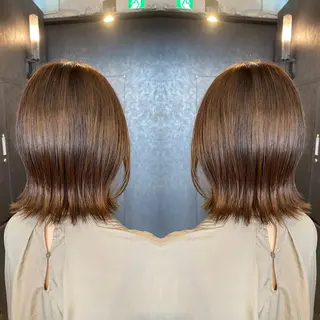 ミディアム カラー tocca 💜石田愛結💜のヘアスタイル
